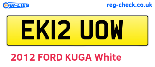EK12UOW are the vehicle registration plates.