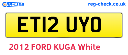 ET12UYO are the vehicle registration plates.