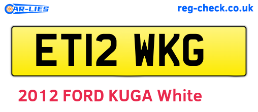 ET12WKG are the vehicle registration plates.