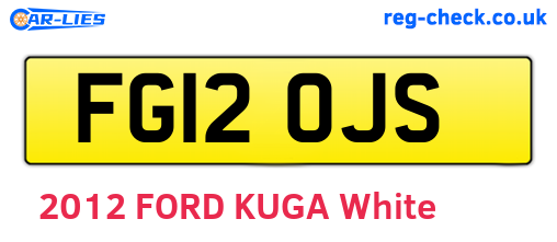 FG12OJS are the vehicle registration plates.