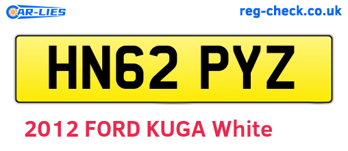 HN62PYZ are the vehicle registration plates.