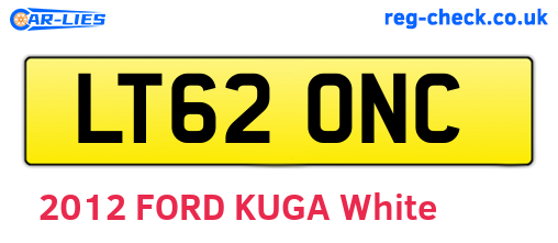 LT62ONC are the vehicle registration plates.
