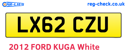 LX62CZU are the vehicle registration plates.