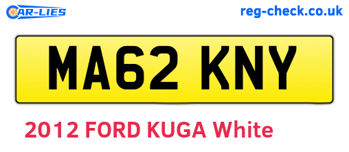 MA62KNY are the vehicle registration plates.