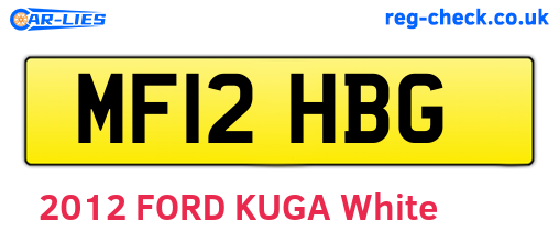 MF12HBG are the vehicle registration plates.