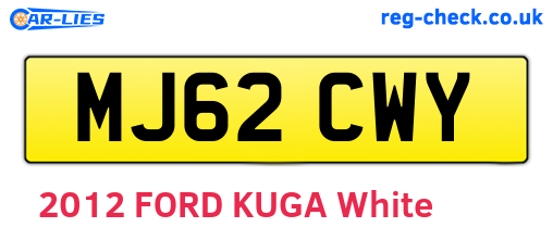 MJ62CWY are the vehicle registration plates.