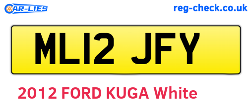 ML12JFY are the vehicle registration plates.