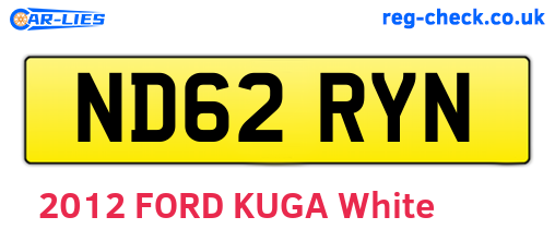 ND62RYN are the vehicle registration plates.