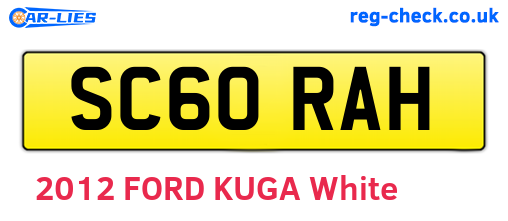 SC60RAH are the vehicle registration plates.