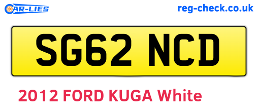 SG62NCD are the vehicle registration plates.
