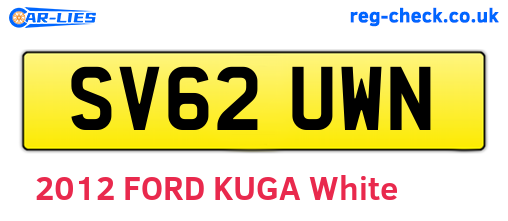 SV62UWN are the vehicle registration plates.