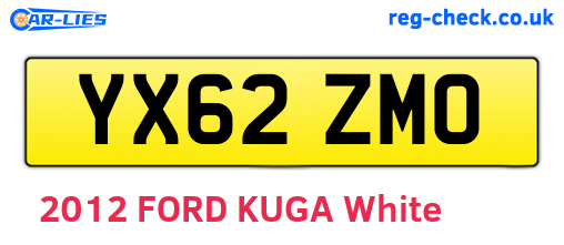 YX62ZMO are the vehicle registration plates.