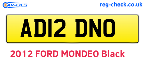 AD12DNO are the vehicle registration plates.
