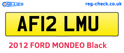 AF12LMU are the vehicle registration plates.