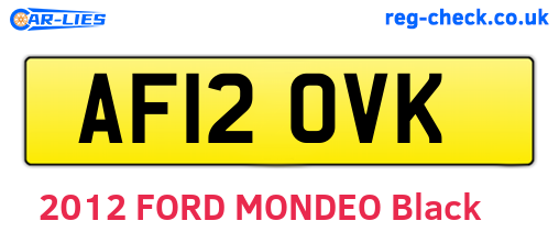AF12OVK are the vehicle registration plates.