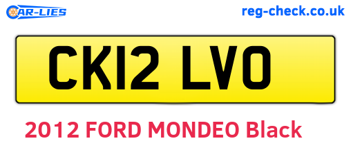 CK12LVO are the vehicle registration plates.