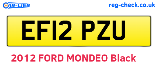 EF12PZU are the vehicle registration plates.