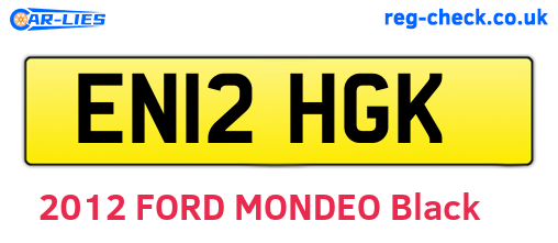 EN12HGK are the vehicle registration plates.