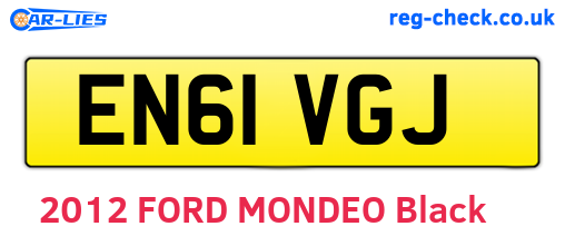 EN61VGJ are the vehicle registration plates.