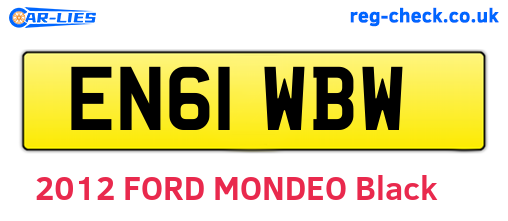 EN61WBW are the vehicle registration plates.