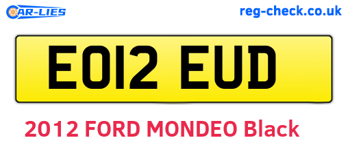 EO12EUD are the vehicle registration plates.