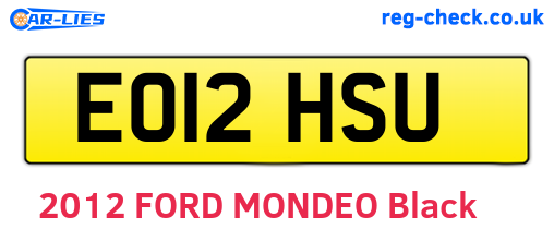EO12HSU are the vehicle registration plates.