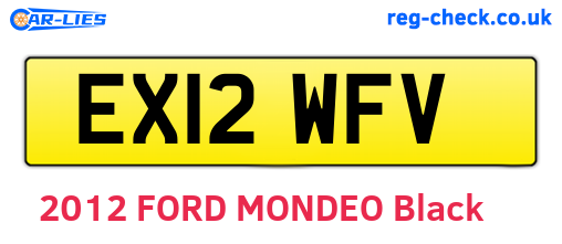 EX12WFV are the vehicle registration plates.