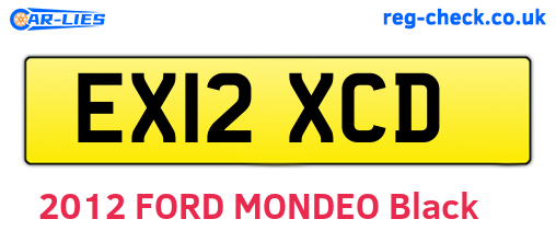 EX12XCD are the vehicle registration plates.