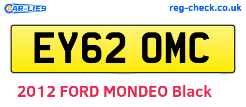 EY62OMC are the vehicle registration plates.