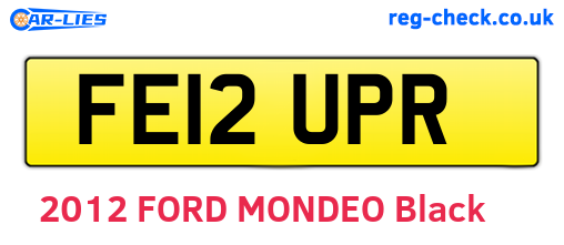 FE12UPR are the vehicle registration plates.