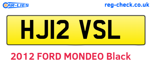 HJ12VSL are the vehicle registration plates.