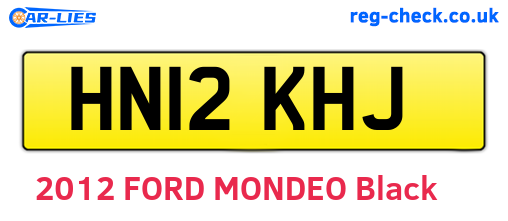 HN12KHJ are the vehicle registration plates.