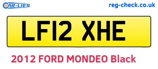 LF12XHE are the vehicle registration plates.