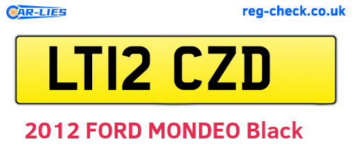 LT12CZD are the vehicle registration plates.