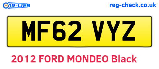MF62VYZ are the vehicle registration plates.