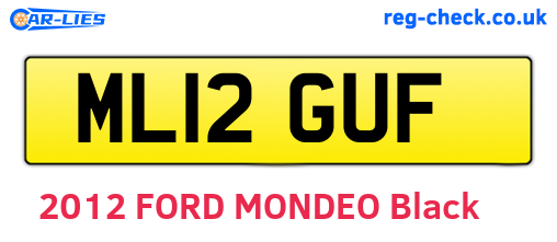 ML12GUF are the vehicle registration plates.