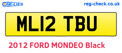 ML12TBU are the vehicle registration plates.