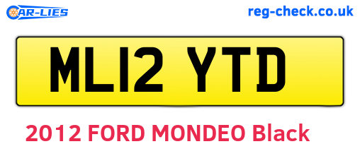 ML12YTD are the vehicle registration plates.