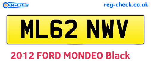 ML62NWV are the vehicle registration plates.