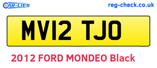 MV12TJO are the vehicle registration plates.