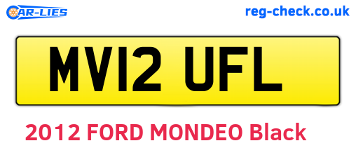 MV12UFL are the vehicle registration plates.