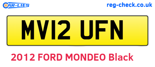 MV12UFN are the vehicle registration plates.