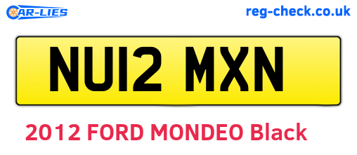 NU12MXN are the vehicle registration plates.