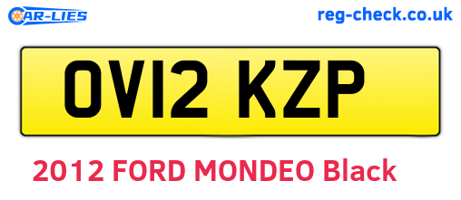 OV12KZP are the vehicle registration plates.