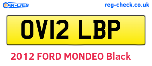 OV12LBP are the vehicle registration plates.