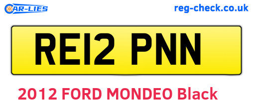 RE12PNN are the vehicle registration plates.