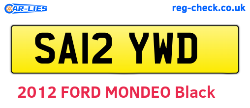 SA12YWD are the vehicle registration plates.