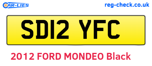 SD12YFC are the vehicle registration plates.