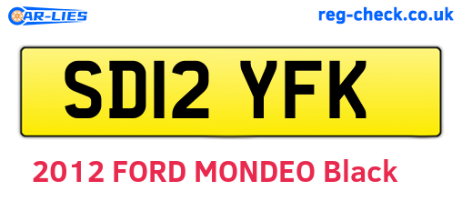 SD12YFK are the vehicle registration plates.