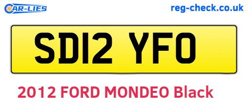 SD12YFO are the vehicle registration plates.